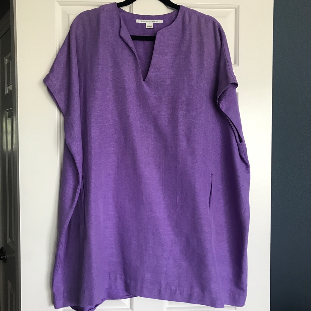 DVF Purple Linen Dress
